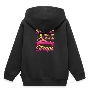 You Had Me At Feet In Straps 41 - Kinder Premium Organic Hoodie - Schwarz - Hinten - AI Model Kid Male (0cm)