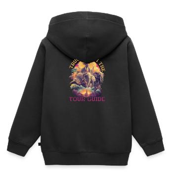 Faites-moi confiance, je suis le guide touristique 5 - Sweat Premium à capuche enfant bio - noir - Dos - AI Model Kid Male (0cm)