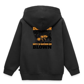 L’injection est agréable mais je préfère être soufflé 7 - Sweat Premium à capuche enfant bio - noir - Dos - AI Model Kid Male (0cm)