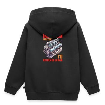 L’injection est agréable mais je préfère être soufflé 16 - Sweat Premium à capuche enfant bio - noir - Dos - AI Model Kid Male (0cm)