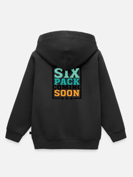 Six Pack Coming Soon 50 - Kinder Premium Organic Hoodie - Schwarz