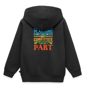 A Lack Of Planning On Your Part Does Not ... 28 - Kinder Premium Organic Hoodie - Schwarz - Hinten - AI Model Kid Male (0cm)