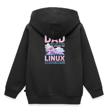 De quoi sont faits les clouds, les serveurs Linux principalement 32 - Sweat Premium à capuche enfant bio - noir - Dos - AI Model Kid Male (0cm)