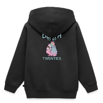 Death To My Twenties 2 - Kinder Premium Organic Hoodie - Schwarz - Hinten - AI Model Kid Male (0cm)