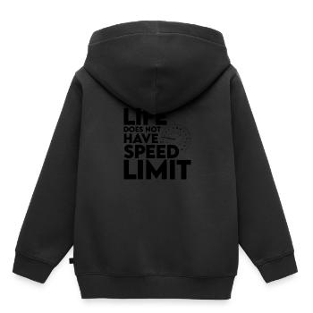 Life Does Not Have Speed Limit 2 - Kinder Premium Organic Hoodie - Schwarz - Hinten - AI Model Kid Male (0cm)
