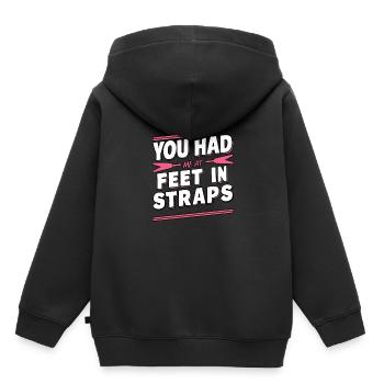 You Had Me At Feet In Straps 62 - Kinder Premium Organic Hoodie - Schwarz - Hinten - AI Model Kid Male (0cm)