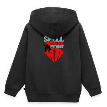 You Can't Spell Hero Without Hr 5 - Kids Premium Organic Hoodie - black - Back - AI Model Kid Male (0cm)