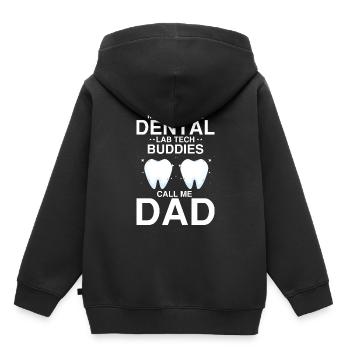 Laboratoire dentaire et technologie dentaire pour cliniques dentaires - Sweat Premium à capuche enfant bio - noir - Dos - AI Model Kid Male (0cm)