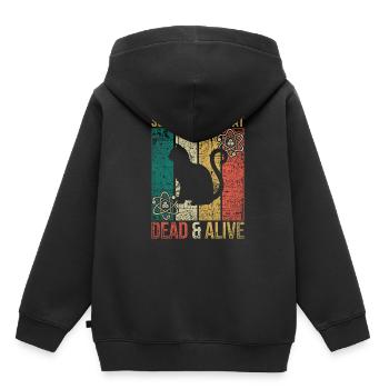 Physik Experiment Schrödingers Katze - Kinder Premium Organic Hoodie - Schwarz - Hinten - AI Model Kid Male (0cm)