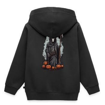 Grim Reaper Halloween Conception de druide démoniaque - Sweat Premium à capuche enfant bio - noir - Dos - AI Model Kid Male (0cm)