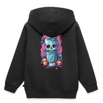 Occult Goth Kawaii Toxic Milkshake Design - Kids Premium Organic Hoodie - black - Back - AI Model Kid Male (0cm)