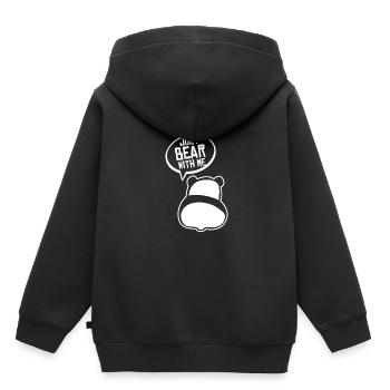 Bear animal nature cuddling panda gift idea - Kids Premium Organic Hoodie - black - Back - AI Model Kid Male (0cm)