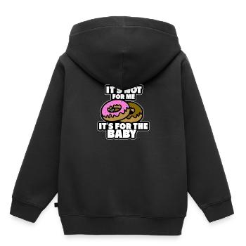 manger enceinte ventre beignets délicieux mère faim - Sweat Premium à capuche enfant bio - noir - Dos - AI Model Kid Male (0cm)