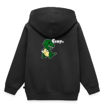 Dinosaurier Toilettenpapier dreckig Mist Dinos - Kinder Premium Organic Hoodie - Schwarz - Hinten - AI Model Kid Male (0cm)