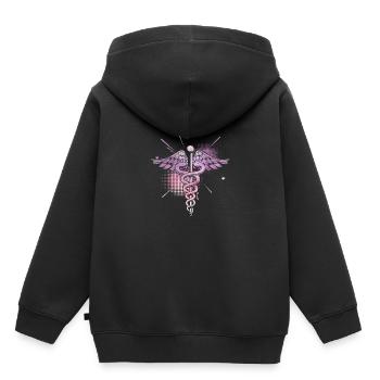 Krankenschwester Symbol medizinisch Medizin Arzt - Kinder Premium Organic Hoodie - Schwarz - Hinten - AI Model Kid Male (0cm)