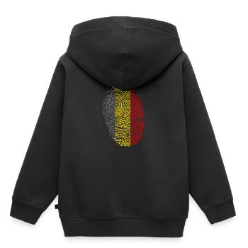 Belgien - Kinder Premium Organic Hoodie - Schwarz - Hinten - AI Model Kid Male (0cm)