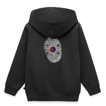 Korea - Kids Premium Organic Hoodie - black - Back - AI Model Kid Male (0cm)