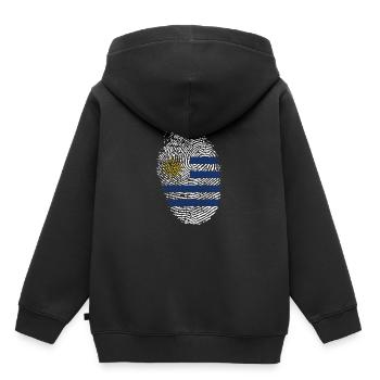 Uruguay - Sweat Premium à capuche enfant bio - noir - Dos - AI Model Kid Male (0cm)