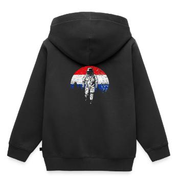 Niederlande - Kinder Premium Organic Hoodie - Schwarz - Hinten - AI Model Kid Male (0cm)