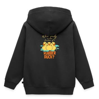 Duck Ducks Beaked Animal Beak Gift Lake - Kids Premium Organic Hoodie - black - Back - AI Model Kid Male (0cm)