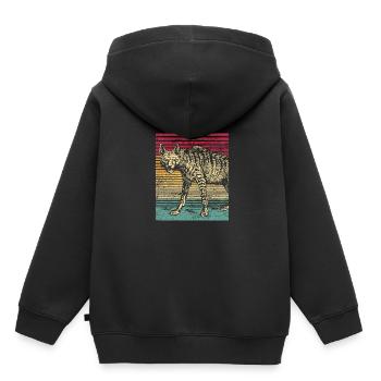 Hyène Hyène Afrique Schadenfreude Safari Savannah - Sweat Premium à capuche enfant bio - noir - Dos - AI Model Kid Male (0cm)