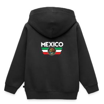 Mexiko - Kinder Premium Organic Hoodie - Schwarz - Hinten - AI Model Kid Male (0cm)