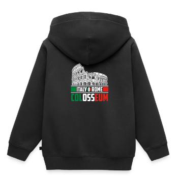 Italien Rom Kolosseum - Kinder Premium Organic Hoodie - Schwarz - Hinten - AI Model Kid Male (0cm)