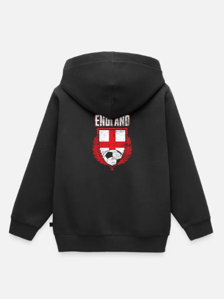 England - Kinder Premium Organic Hoodie - Schwarz