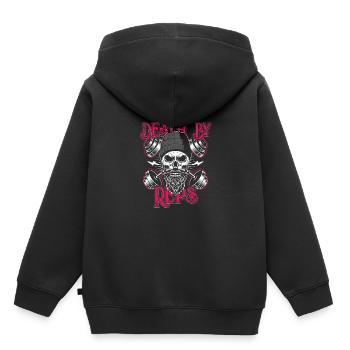 Sport Gym Workout Muscle Man Muscles Cadeau - Sweat Premium à capuche enfant bio - noir - Dos - AI Model Kid Male (0cm)