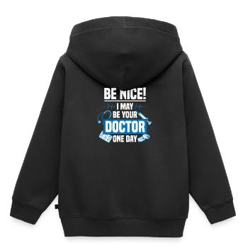 Medizin Student Arzt Doktor Geschenk Spritze - Kinder Premium Organic Hoodie - Schwarz - Hinten - AI Model Kid Male (0cm)