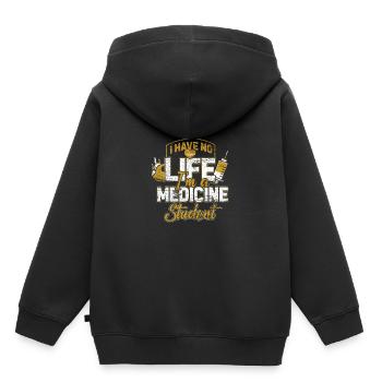 Medizin Studium Mediziner Arzt Doktor Geschenk - Kinder Premium Organic Hoodie - Schwarz - Hinten - AI Model Kid Male (0cm)