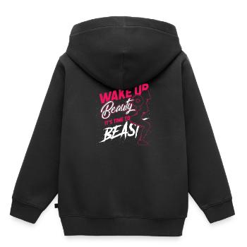 Sport Training Woman Girl Gift Squat - Kids Premium Organic Hoodie - black - Back - AI Model Kid Male (0cm)