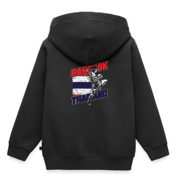 Thaïlande - Sweat Premium à capuche enfant bio - noir - Dos - AI Model Kid Male (0cm)