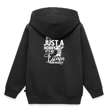 Line Dance - Kinder Premium Organic Hoodie - Schwarz - Hinten - AI Model Kid Male (0cm)