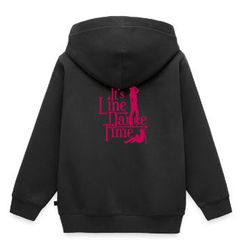 Linedance - Kinder Premium Organic Hoodie - Schwarz - Hinten - AI Model Kid Male (0cm)