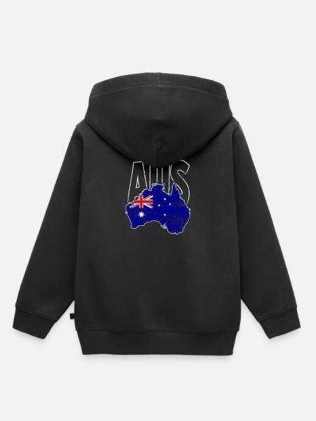 Australien Flagge - Kinder Premium Organic Hoodie - Schwarz