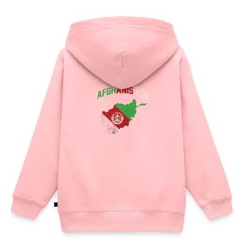 Afghanistan Flagge Land Patriot Naher Osten - Kinder Premium Organic Hoodie - Rosa - Hinten - AI Model Kid Female (0cm)