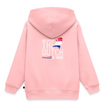 Pays-Bas - Sweat Premium à capuche enfant bio - rose - Dos - AI Model Kid Female (0cm)