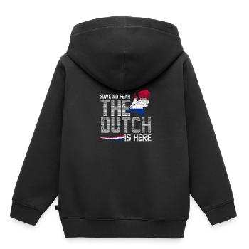 Niederlande - Kinder Premium Organic Hoodie - Schwarz - Hinten - AI Model Kid Male (0cm)