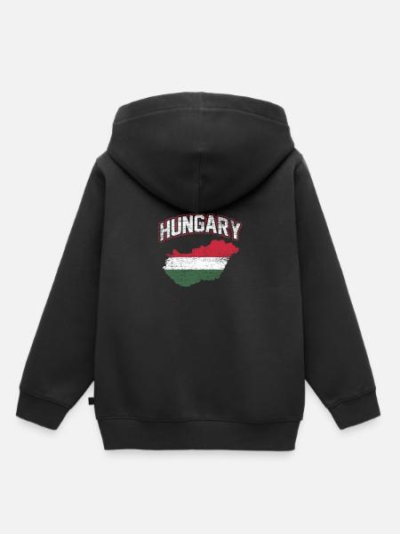 Ungarn - Kinder Premium Organic Hoodie - Schwarz