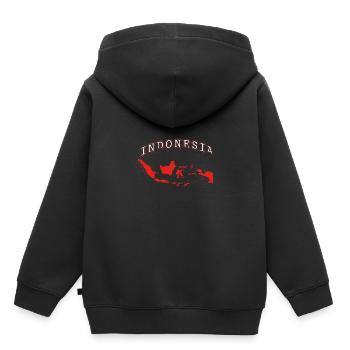 Indonesia - Kids Premium Organic Hoodie - black - Back - AI Model Kid Male (0cm)
