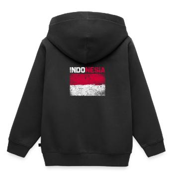 Indonesia - Kids Premium Organic Hoodie - black - Back - AI Model Kid Male (0cm)