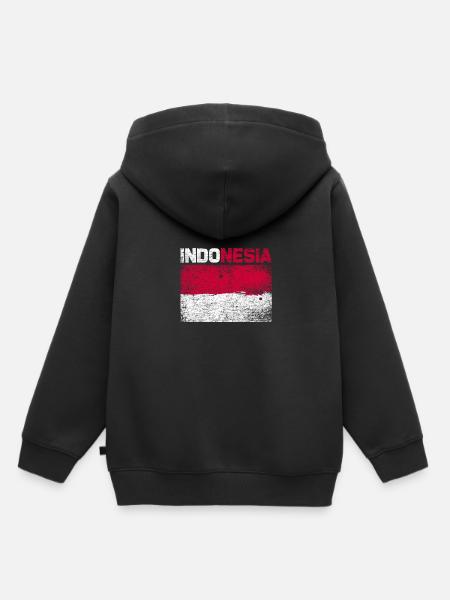 Indonesien - Kinder Premium Organic Hoodie - Schwarz