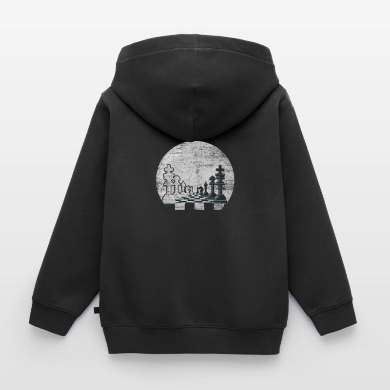 Échecs en échecs lune d’échecs jeu d’échecs Sweat Premium à capuche enfant bio