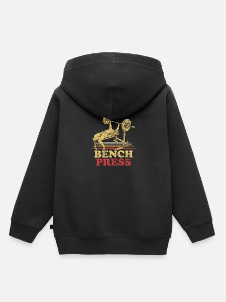 Bankdrücken - Kinder Premium Organic Hoodie - Schwarz