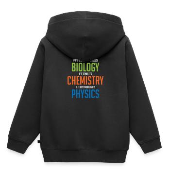 sciences naturelles - Sweat Premium à capuche enfant bio - noir - Dos - AI Model Kid Male (0cm)