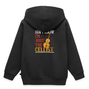 Orchestre de violoncelle - Sweat Premium à capuche enfant bio - noir - Dos - AI Model Kid Male (0cm)