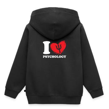 Psychologie - Kinder Premium Organic Hoodie - Schwarz - Hinten - AI Model Kid Male (0cm)