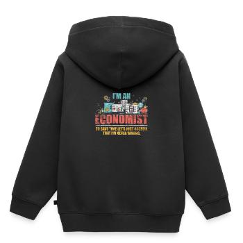 Economist economy - Kids Premium Organic Hoodie - black - Back - AI Model Kid Male (0cm)