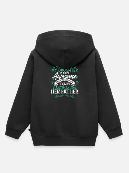 Vater Tochter Stolz - Kinder Premium Organic Hoodie - Schwarz